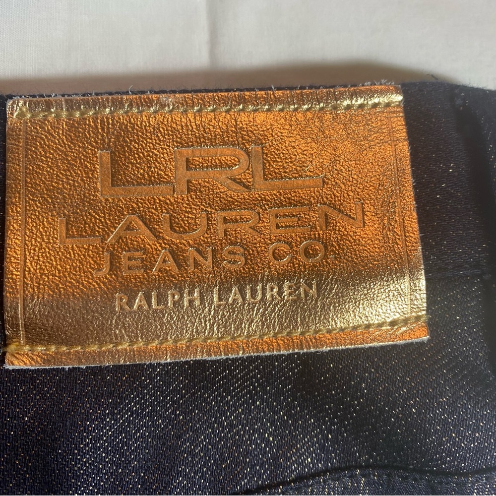 DONATED 🛑Ralph Lauren Dark Navy with gold thread Jeans. Sz16. - Picture 7 of 11